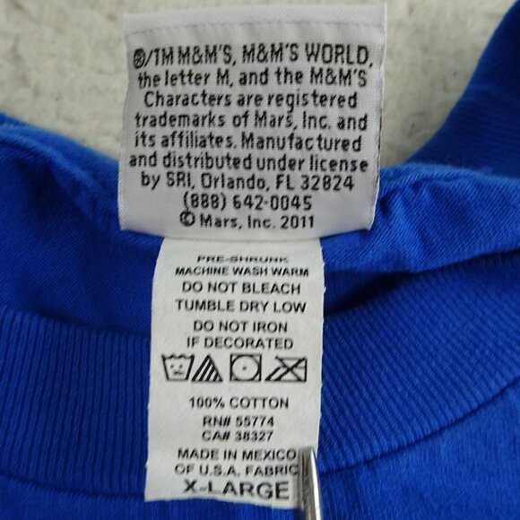M&M's Cool Blue "M" T-Shirt X-Large - Picture 5 of 5